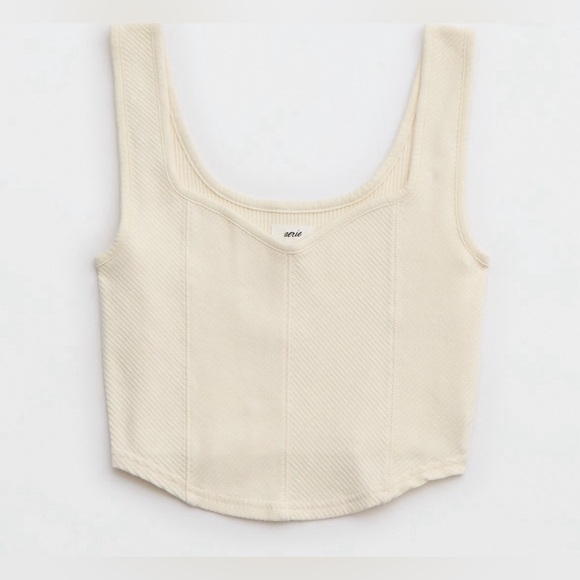 aerie Tops - NWOT Aerie Cropped Ribbed Corset Tank Top